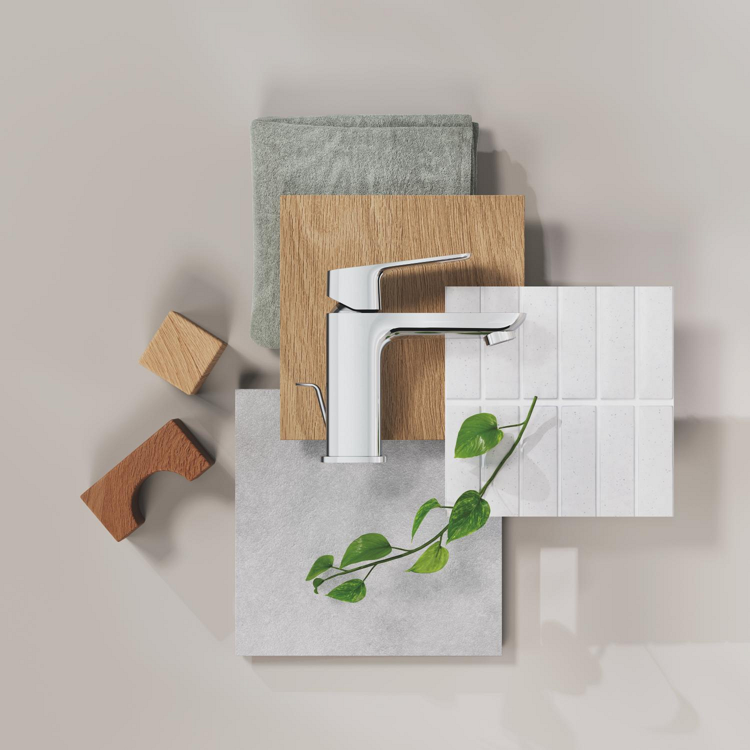 Смеситель для раковины, однорычажный, с донным клапаном, S-Size Grohe  1016940000 Cubeo